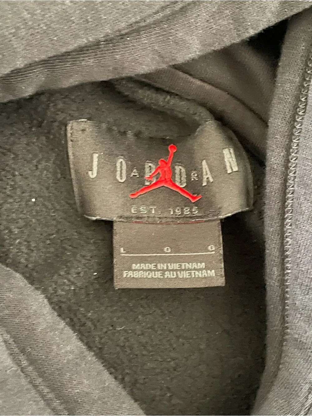 Jordan Black Hoodie with Yellow Jumpman and White Graphic